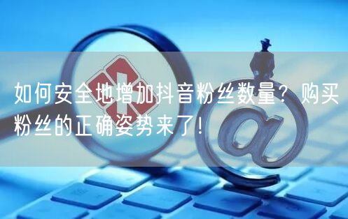 如何安全地增加抖音粉丝数量？购买粉丝的正确姿势来了！